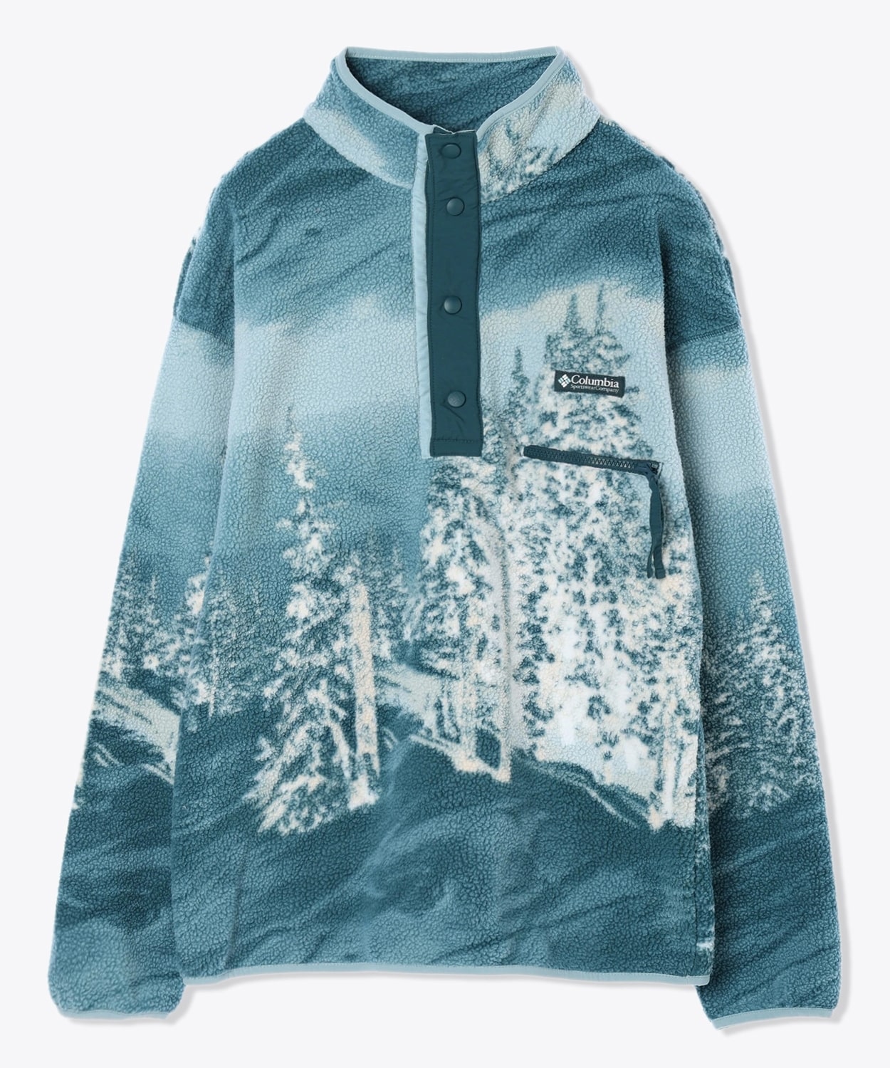 ヘルベチアハーフスナップフリース(S Night Wave Solar Ski Print